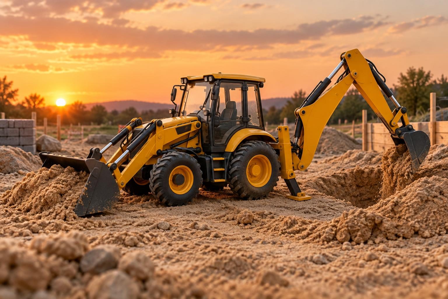 RC Backhoe Loader (Huina 1579 type) — photo 3